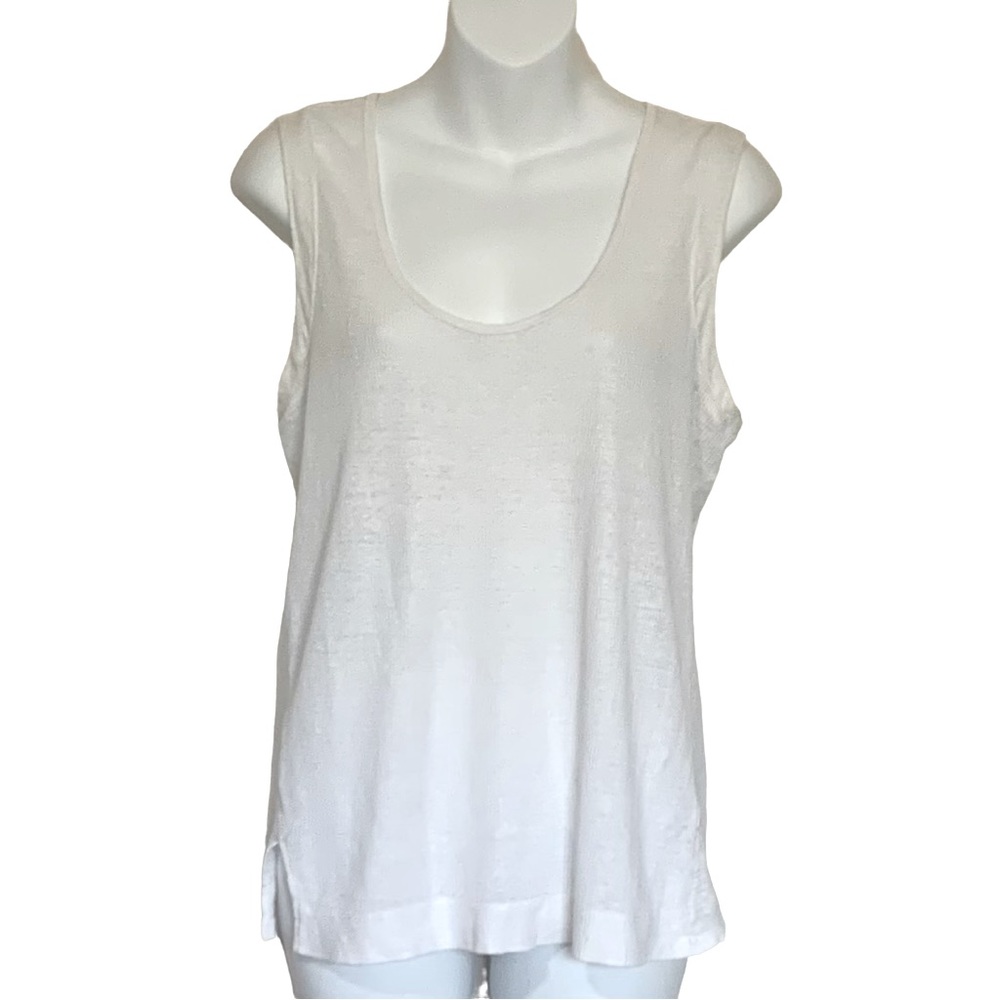 Brochu Walker Linen White Tank Top Size Small